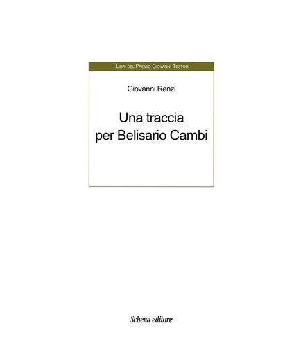 Una traccia per belisario - una,