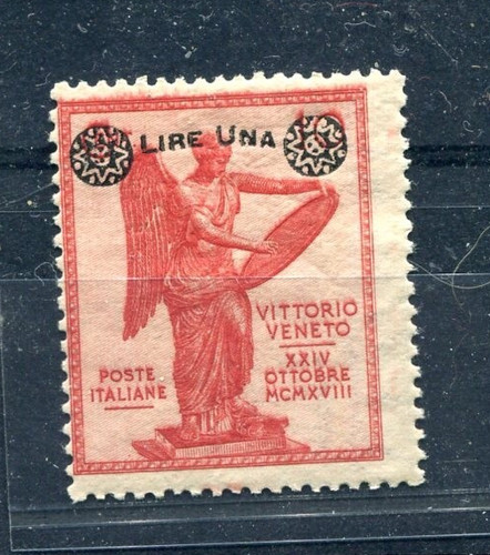 Stamp overprinted lire - (b3167),
